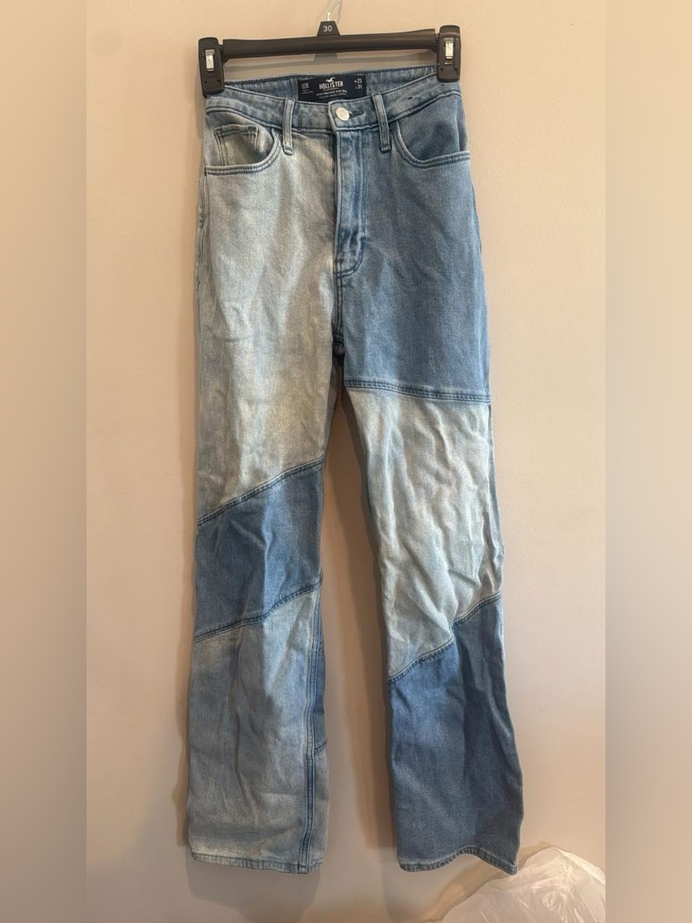 Patchwork Two-Tone Light Blue women’s Jeans